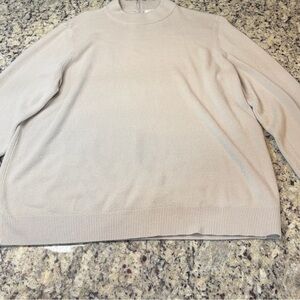 Carolyn Taylor Women's Light Beige Back Zip-Up Closure Sweater